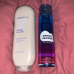 Method body - coconut and rice milk, Ariana grand cloud